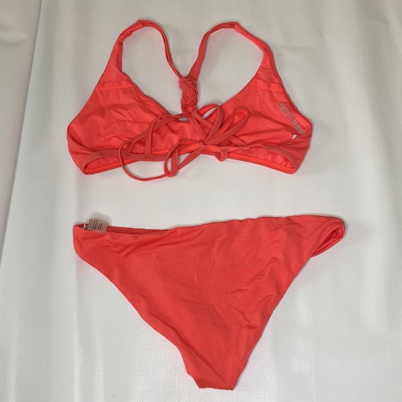 kacey shana pink bikini top and bottom bathing suit size small - Picture 7 of 13